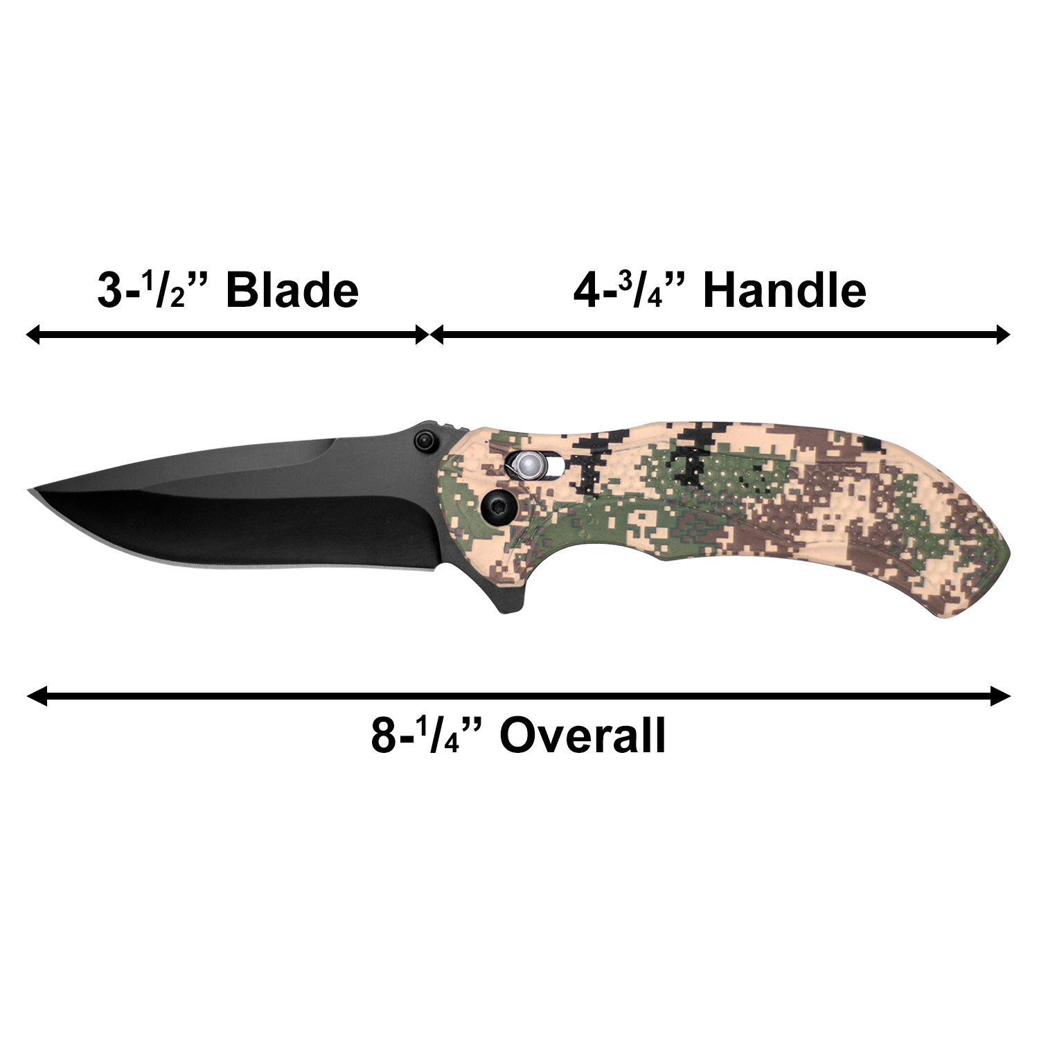 4.75" Hex Grip Spring Assist Folding Pocket Knife - Digital Camo - Image 3