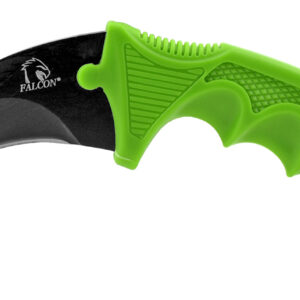 7.5" Karambit Fighting Claw Knife with Carrying Case - Zombie Green