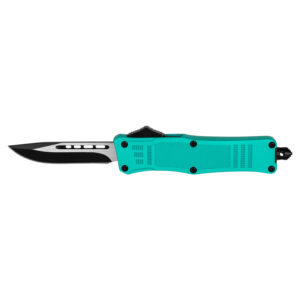 Drop Point Blade Tactical OTF Out the Front Pocket Knife - Turquoise