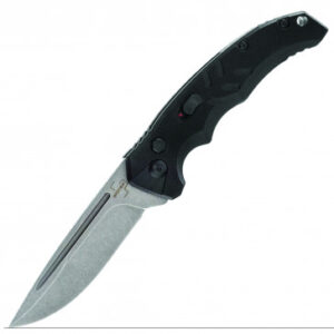 Böker Plus Intention II Auto – D2 Drop Point / Stonewashed / Black