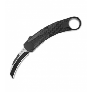 Black Carbon Fiber Karambit OTF w/ Two Tone Blade