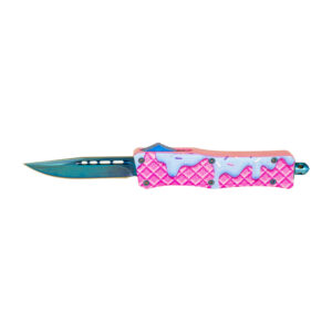 Clip Point Blade Ice Cream w/ Sprinkle Drip OTF Out the Front Pocket Knife