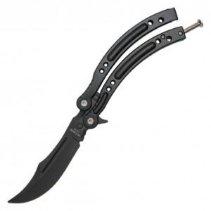 9½" CS: GO Balisong – Night Black (SHARP) w/ Spring Latch