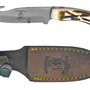Bone Collector Knife With Leather Sheath
